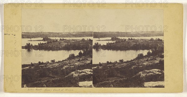 Robin Hood's Cove - Coast of Maine; American; about 1870; Albumen silver print