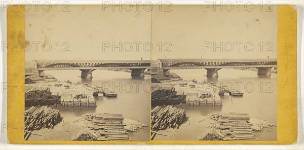 Market Street Brdge, Philadelphia, Pa; American; about 1867; Albumen silver print