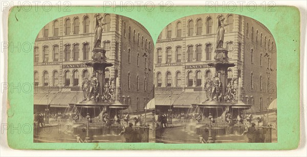 fountain; American; about 1870; Albumen silver print