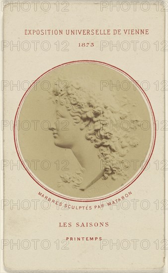 Les Saisons. Printemps. Marbres Sculptes Par Matabon; French; 1873; Albumen silver print