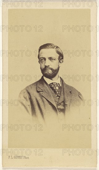 bearded man, in vignette style; F.L. Giffey, German, active Hamburg, Germany 1860s, 1870s; Albumen silver print