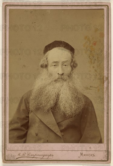 man with long white beard; M.W. Straschuner, Russian, active Moscow, Russia 1870s, about 1880; Albumen silver print