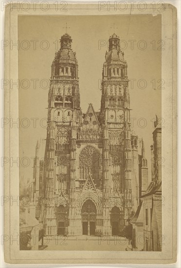 Cathedral at Tours, France; Gabriel Blaise, French, active Tours, France 1860s - 1870s, about 1874; Albumen silver print
