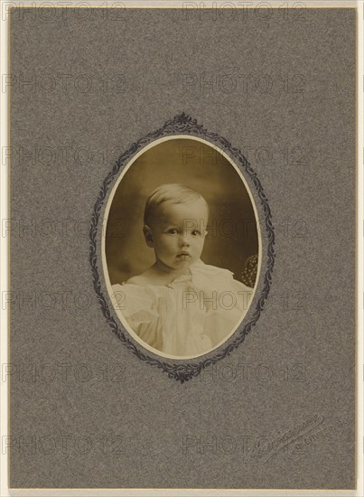 Portrait of a baby boy; Benjamin, American, active DeRuyter, New York 1900s, about 1900; Gelatin silver print