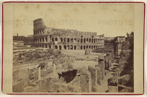 View of The Colosseum, Rome, Italy; Attributed to Michele Mang, Italian, active Rome, Italy 1860s, about 1875; Albumen silver