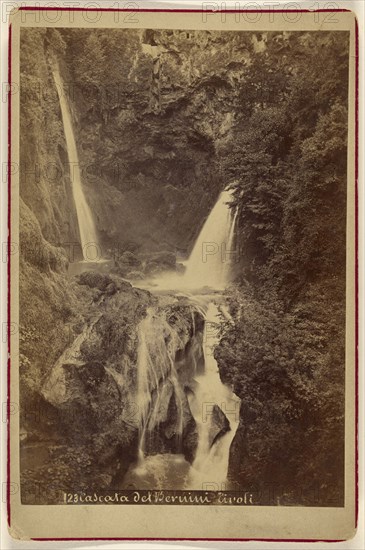 Cascata del Bernini Tivoli; Attributed to Michele Mang, Italian, active Rome, Italy 1860s, about 1870; Albumen silver print