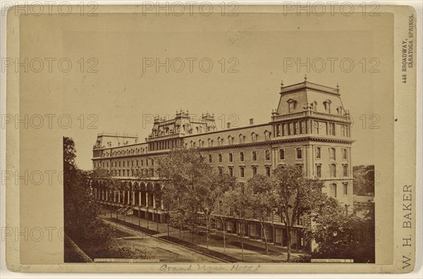 Grand Union Hotel at Saratoga Springs, N.Y; Baker & Record, American, active 1870s, about 1880; Albumen silver print