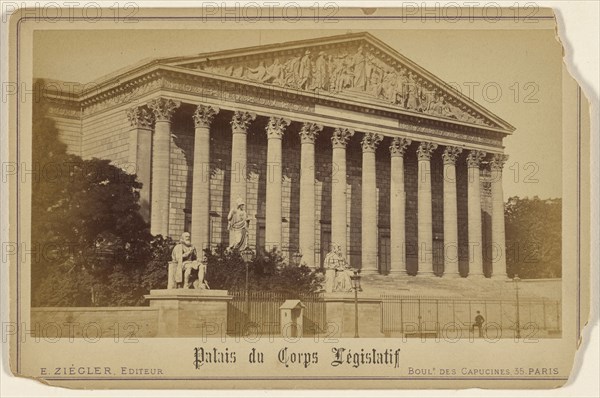 Palais du Corps Legislatif; E. Ziégler, French, active 1870s, about 1880; Albumen silver print
