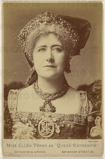 Miss Ellen Terry as Queen Katherine; Window & Grove; 1880s; Albumen silver print