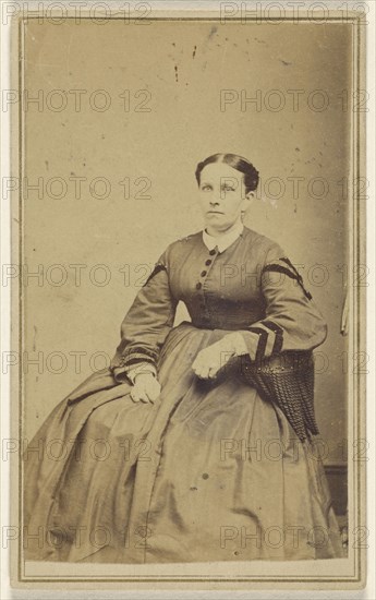 woman seated; John P. Percival, American, active Hackettstown, New Jersey 1880s, about 1868; Albumen silver print