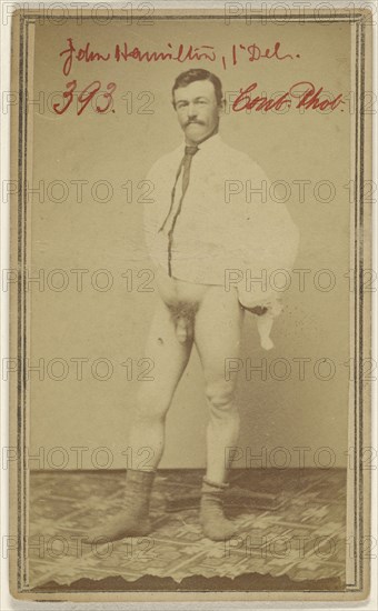 Priv. John Hamilton 1st Del. Vol. - Wounded at Hampton Va. April 1861; Attributed to William H. Bell, American, 1830 - 1910