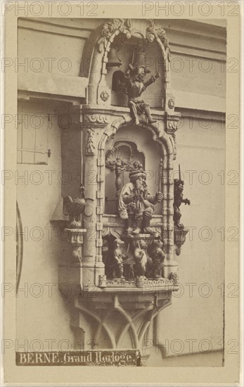 Berne. Grand Horloge; M. Vollenweider, Swiss, active Bern, Switzerland 1860s - 1870s, about 1871; Albumen silver print