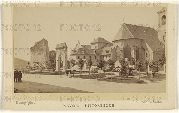 Place des bains l'Aix; L. Demay, French, active 1860s - 1870s, about 1865; Albumen silver print