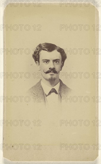 man with waxed moustache & goatee; Lew Horning, American, active Philadelphia, Pennsylvania 1860s, about 1865; Albumen silver