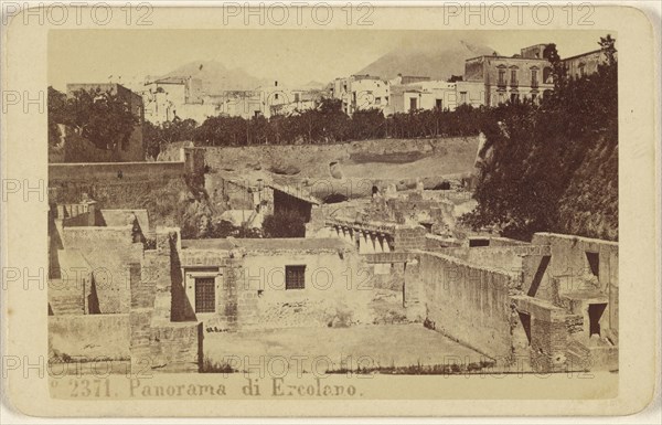 Panorama di Ercolano; Sommer & Behles, Italian, 1867 - 1874, about 1870; Albumen silver print