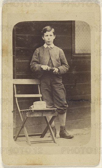 boy, standing; about 1870; Albumen silver print