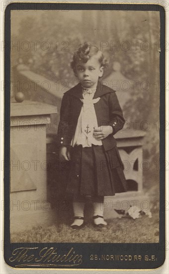 little girl, standing; The Studio; 1865 - 1870; Albumen silver print