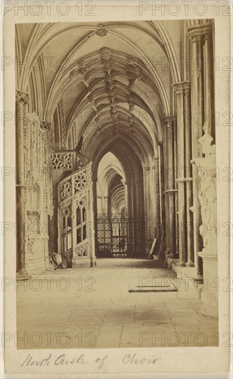North Aisle of Choir, church at Ely, Chambridgeshire, England; Titterton, British, active Ely, England 1860s, 1865 - 1870