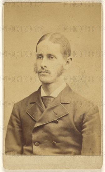 man with moustache and muttonchops, seated; A.M. Gorman, American, active Philadelphia, Pennsylvania 1860s, 1865 - 1870