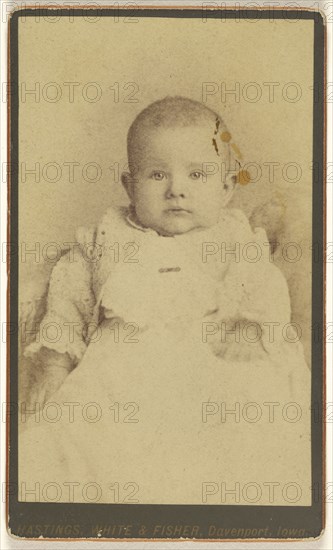 baby, seated; Hastings & White & Fisher; about 1885; Albumen silver print