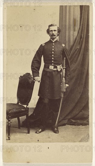 Union officer in uniform, standing; James Wallace Black, American, 1825 - 1896, 1861 - 1865; Albumen silver print
