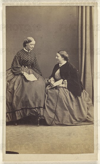 Hon. Mrs. Wellesley and Hon. V. Grosvenor; Hills & Saunders, British, active about 1860 - 1920s, about 1865; Albumen silver