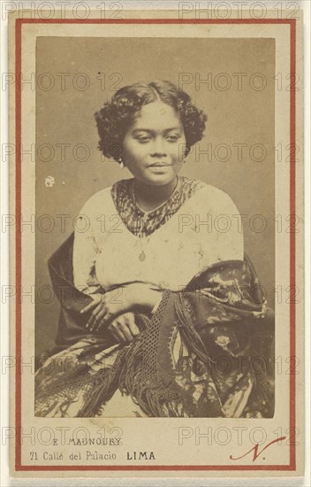 Native woman, South Sea Islands; Eugenio Maunoury, French, active Paris, France and Lima, Peru 1860s - 1870s, about 1863
