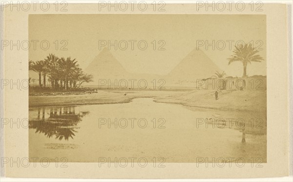 Pyramides de Gyzeh; Wilhelm Hammerschmidt, German, born Prussia, died 1869, 1865 - 1875; Albumen silver print