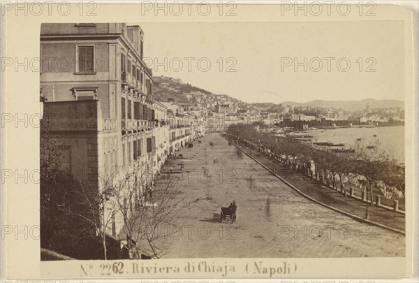 Riviera di Chiaja, Napoli, Sommer & Behles, Italian, 1867 - 1874, 1865 - 1870; Albumen silver print