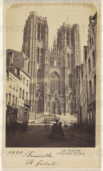 Bruxelles. Ste. Gudule; Adolphe Braun, French, 1812 - 1877, 1865-1870; Albumen silver print