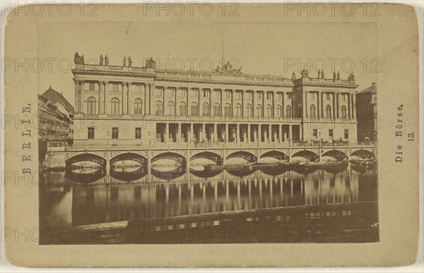 Berlin. Die Borse; German; 1865 - 1870; Albumen silver print