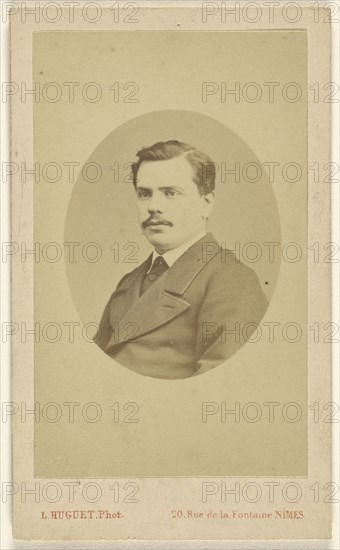 Portrait of Augustin Fabre; Louis Huguet, French, active Nîmes, France 1870s, 1865 - 1870; Albumen silver print