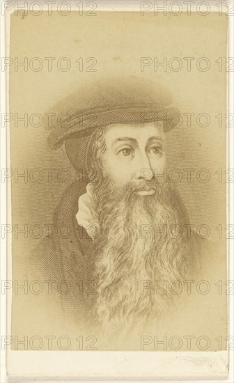 John Knox copy of a painting; A. Elliott, Scottish, active 1860s, 1870 - 1875; Albumen silver print