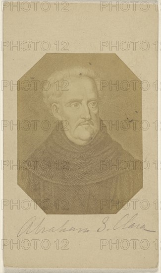Abraham S. Clara a painting; 1865 - 1875; Albumen silver print