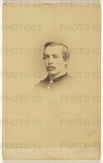 Union soldier with moustache, printed in vignette-style; Frederick Gutekunst, American, 1831 - 1917, 1862 - 1865; Albumen