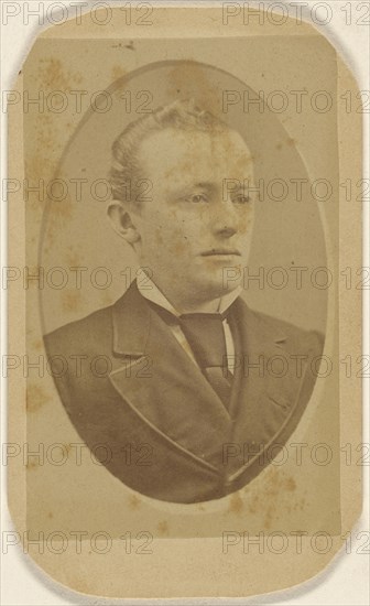 man, printed in quasi-oval style; Peter S. Weaver, American, active Hanover, Pennsylvania 1860s - 1910s, 1870 - 1875; Albumen