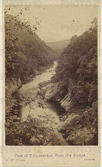 Pass of Killiecrankie, from the Bridge; George Washington Wilson, Scottish, 1823 - 1893, September 28, 1865; Albumen silver