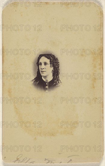 Ella - woman with long curls; James S. Woodley, American, active 1860s, 1865 - 1875; Albumen silver print