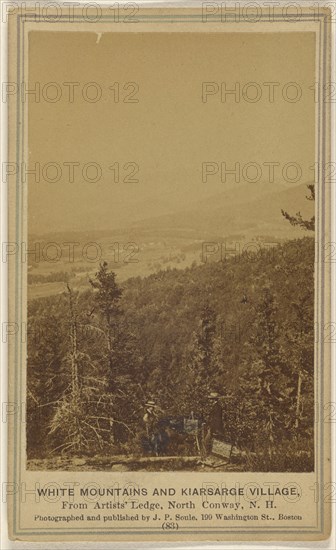 White Mountains and Kiarsarge Village, From Artist's Ledge, North Conway, N.H; John P. Soule, American, 1827 - 1904, 1870s