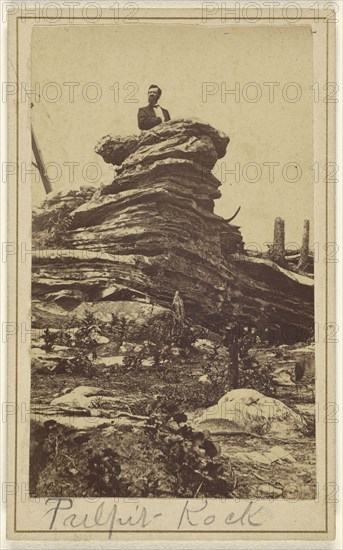 Pulpit Rock,Gallery, Point Lookout. Lookout Mountain, Tenn; Royan M. Linn & Brother; 1864 - 1879; Albumen silver print