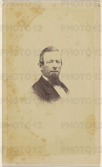 man with a goatee, printed in vignette-style; Peter S. Weaver, American, active Hanover, Pennsylvania 1860s - 1910s, 1870