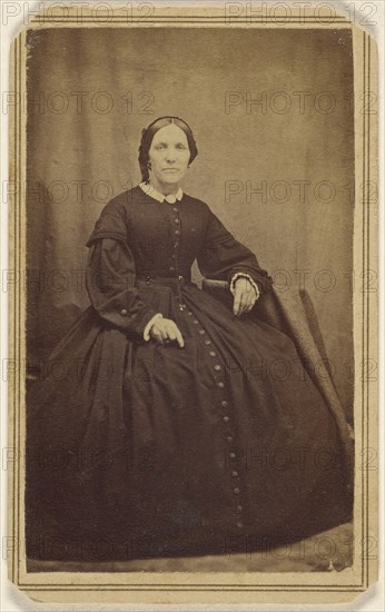 woman, seated; Peter S. Weaver, American, active Hanover, Pennsylvania 1860s - 1910s, 1870 - 1875; Albumen silver print
