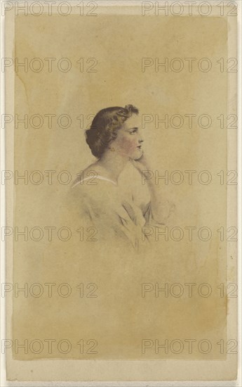 Edith. copy of a painting; Selby & McCauley; 1870 - 1875; Hand-colored albumen silver print