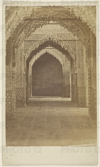 Hallway at the Alhambra; 1865 - 1875; Albumen silver print