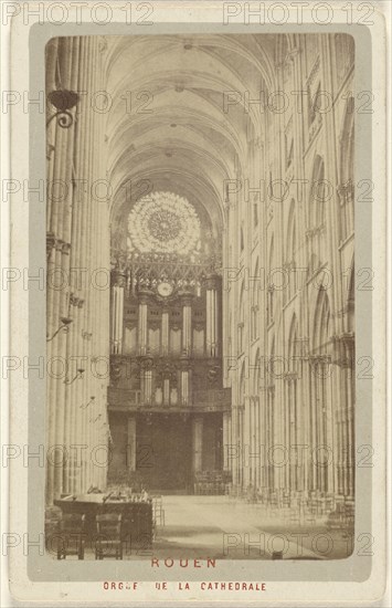 Rouen. Orgues de la Cathedrale; Attributed to J. Lurin, French, active 1860s - 1870s, 1865 - 1870; Albumen silver print