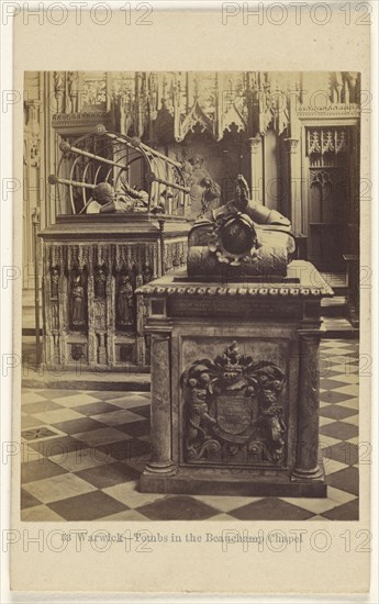 Warwick - Tombs in the Beauchamp Chapel; Francis Bedford, English, 1815,1816 - 1894, 1864 - 1865; Albumen silver print