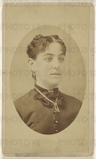woman, printed in quasi-oval style; A.A. Smith, American, active Cincinnati, Ohio 1850s, 1870 - 1875; Albumen silver print