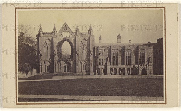 Newstead Abbey. Entrance front; A.W. & H. Cox; 1862-1865; Albumen silver print