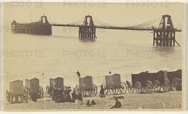 Gte Chain Bridge Brighton 1050 feet long. William H. Mason, British, active Brighton, England 1860s, 1864 - 1865; Albumen