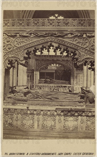 Bronescombe & Stafford Monuments, Lady Chapel, Exeter Cathedral; William Spreat, British, active Exeter, England 1860s